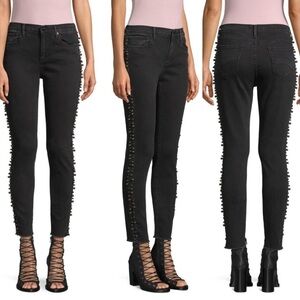 DRIFTWOOD Jackie Faux Pearl-Embellished Ankle Skinny Jeans